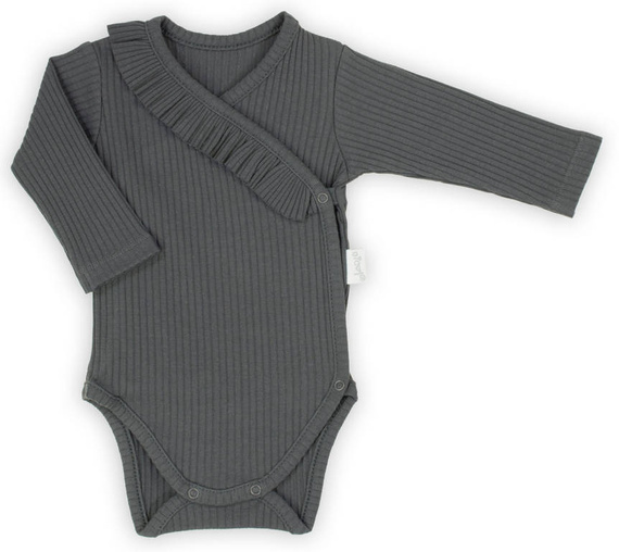 188100 Nela Kopertowe Body z długim rękawem Nicol - grafit