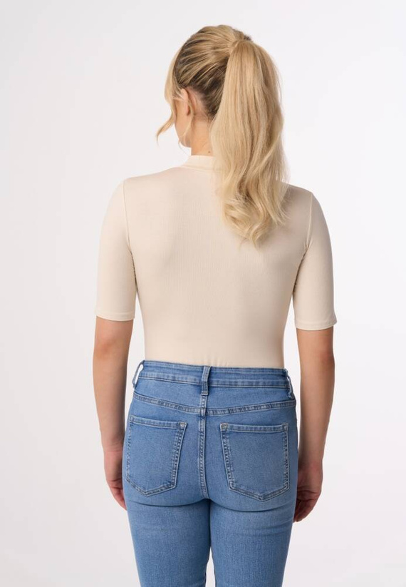 Layla Bluzka półgolf z krótkim rękawem Babell - wanilia