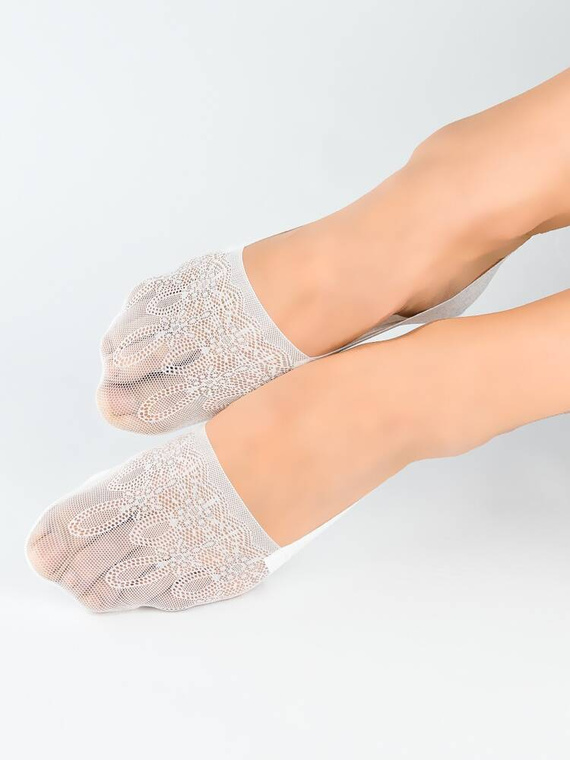 SN049 Baleriny stopki damskie Noviti - biały