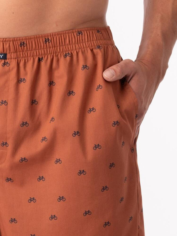 MXC 117 Spodenki piżamowe męskie Key brązowy