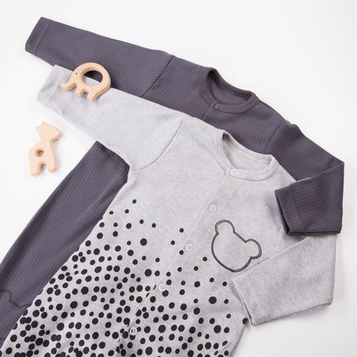 Magic Pajac prążkowany Eevi - grafit prążek