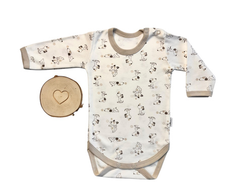 Body dziecięce z długim rękawem Mamatti BD14926 – 100% bawełna, wygodne zapięcie