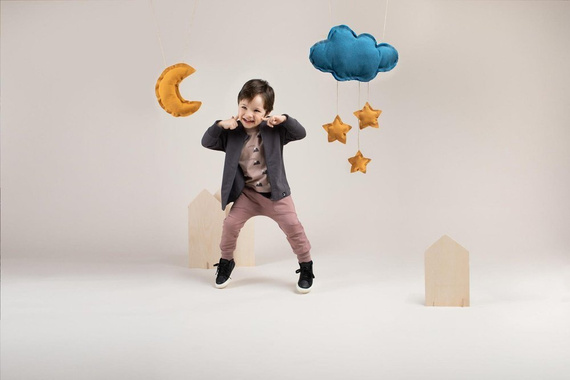 "Dreamer" Bluza rozpinana z kieszeniami Pinokio - grafit