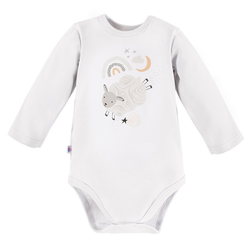 Mellow Body z długim rękawem z nadrukiem Ewa Klucze- biały