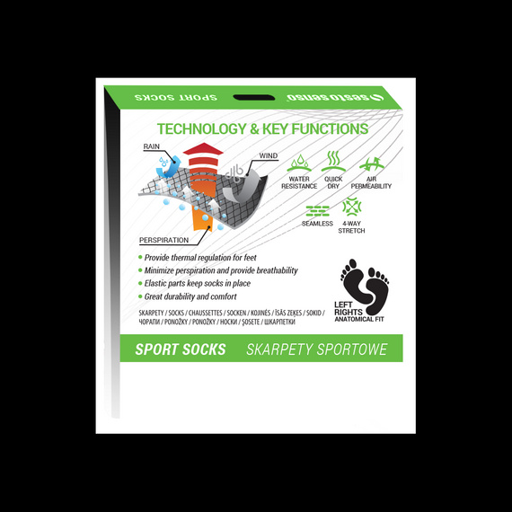 Sport Socks Skarpety sportowe Sesto Senso żółty-czarny 