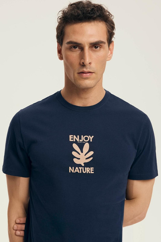 Piżama męska Core 43462 Legend Henderson granatowa– bawełna, krótki rękaw, w pudełku