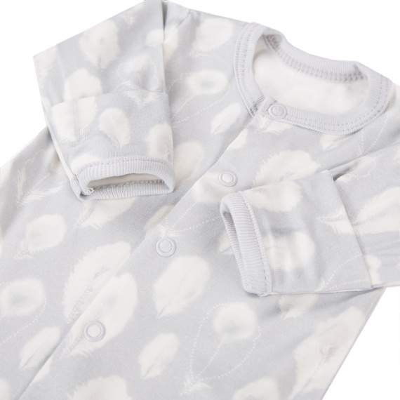 Bamboo Rozpinane Body z długim rękawem Ewa Klucze- niebieski