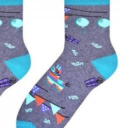 078 Skarpety damskie More - szary melanż 114 piniata