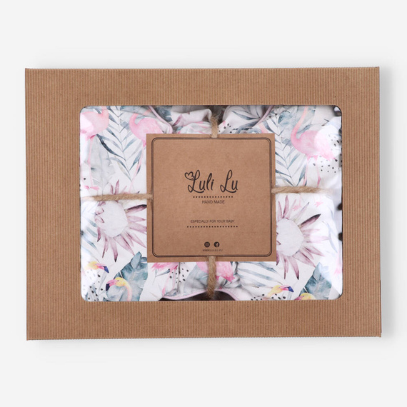 LUL-0036 Flamingi Śpiworek niemowlęcy z poduszką Luli Lu 