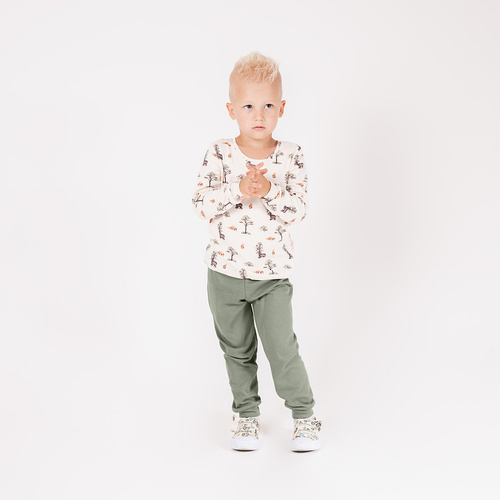 218036 Yogi Bear Piżama bawełniana Nicol – długi rękaw, leśny wzór