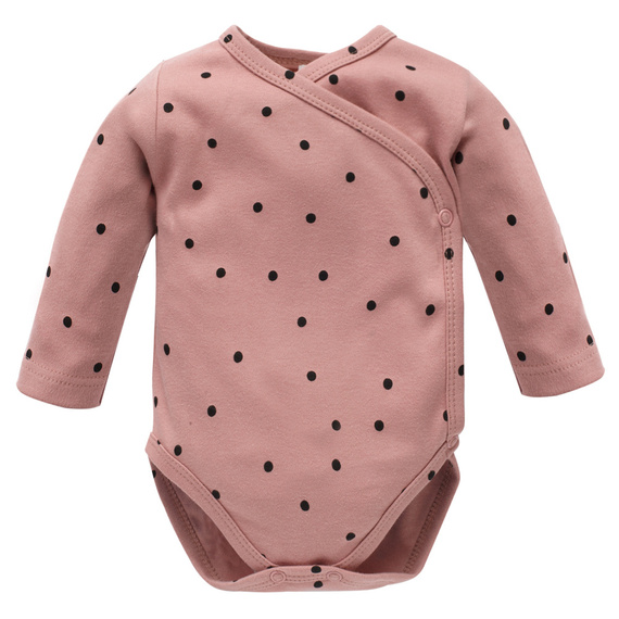 Tres Bien Kopertowe body Pinokio - róż groszki 