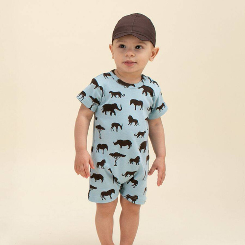 Safari Rampers niemowlęcy Pinokio - afryka niebieski