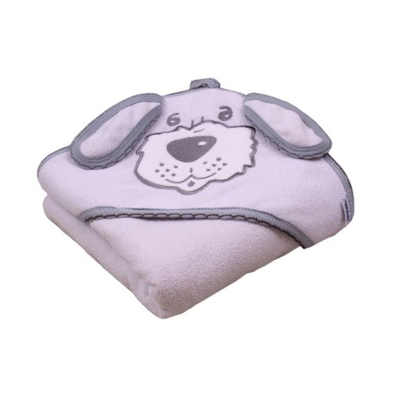 Niemowlęce okrycie kąpielowe "Piesek" Terjan - biały