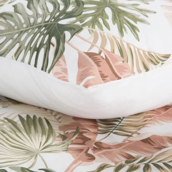 Spring 29 Kwiaty pościel satynowa Eurofirany biały/zielony