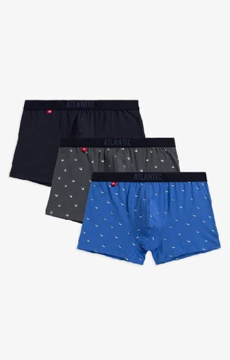 3MH-187 A'3 Bokserki męskie Atlantic - niebieski-granatowy-grafitowy