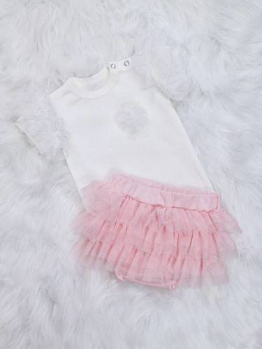 Inez Body z krótkim rękawem Bambarillo ecru