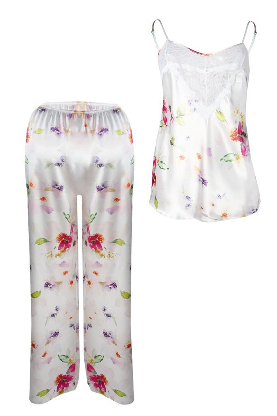 Flowers Komplet Damski Piżama DKaren - DK-KC 1 granatowy