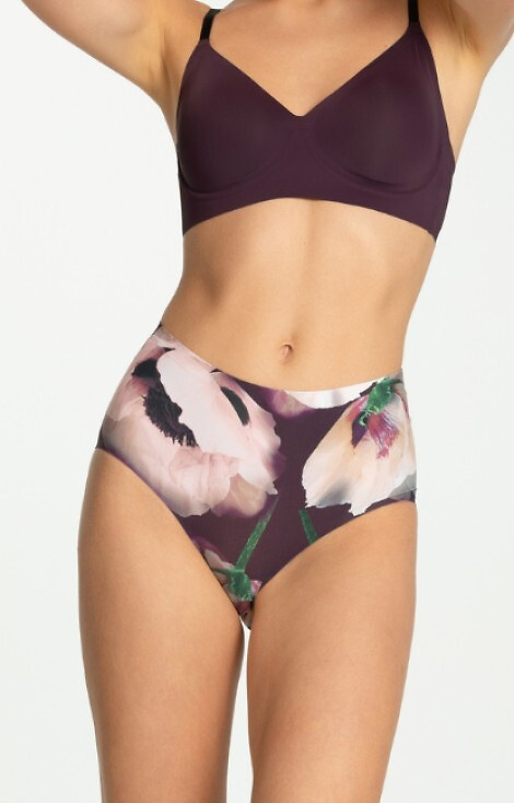 Velvet Bloom Simple Maxi Figi damskie Julimex – kwiatowy wzór, bezszwowe