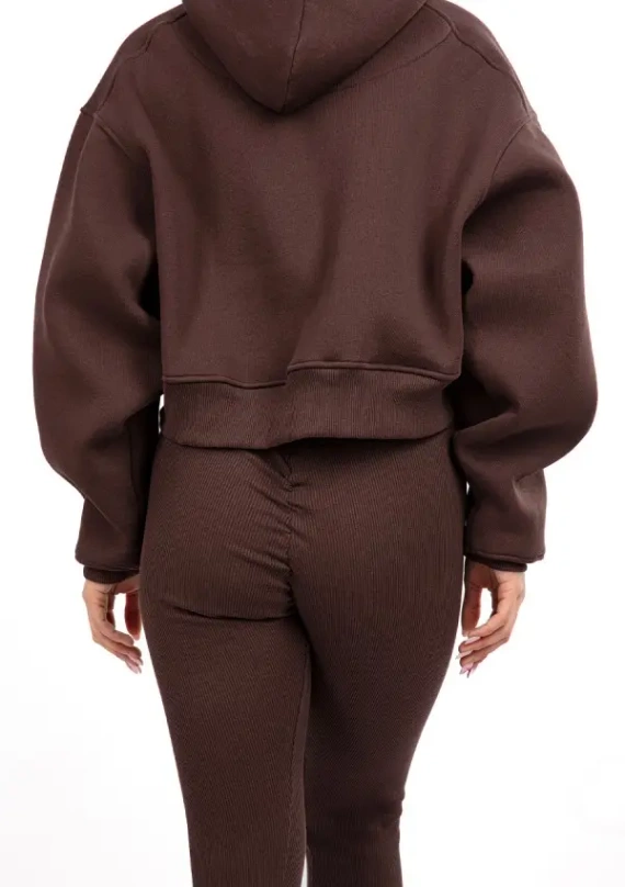 DK-K-B13 Dresowy komplet damski Dkaren - czekoladowy