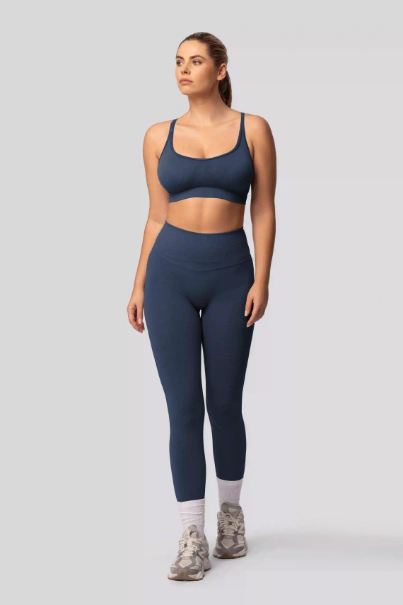 Legginsy push-up Spaio PRO modelujące kryjące wysoki stan navy blue