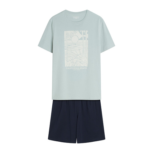 Piżama męska 44503 Brook Henderson 100% bawełna krótki rękaw- green