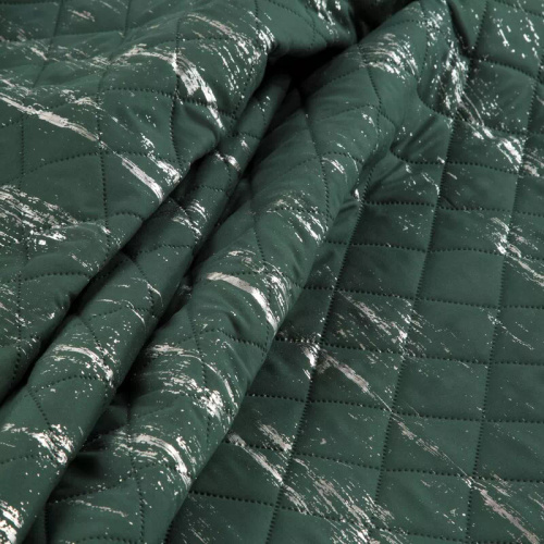 Blink 1 narzuta dekoracyjna Design91 ciemny zielony/srebrny