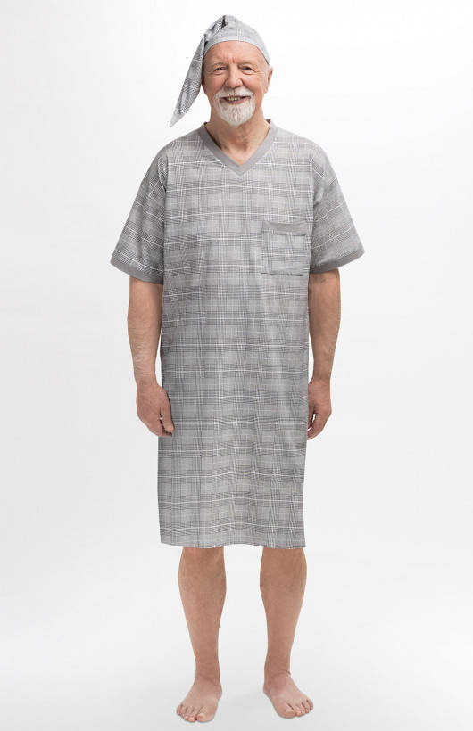 502 Sylwester Koszula męska Martel szary jasny