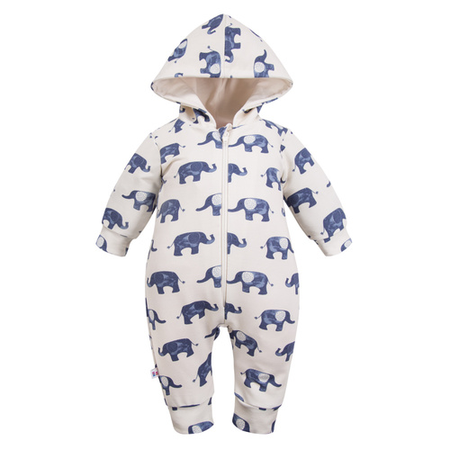 Elephant Pajac dresowy z kapturem Eevi - ecru