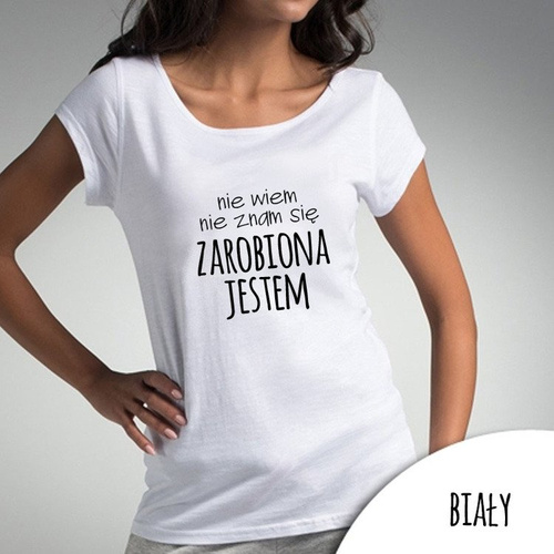 Bluzka damska  "Zarobiona jestem" Moocha czarny 