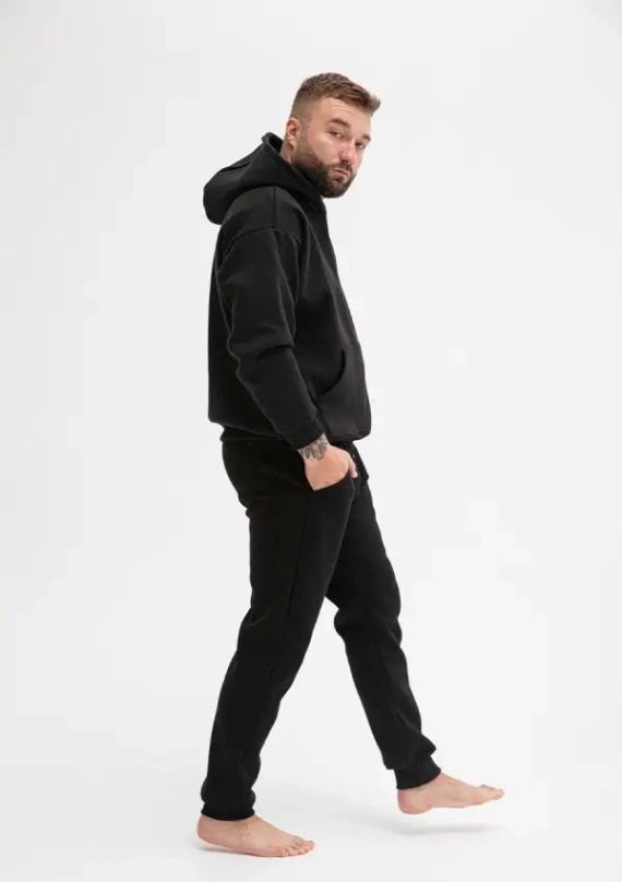 DK-K-B14 Komplet dresowy męski Dkaren - czarny