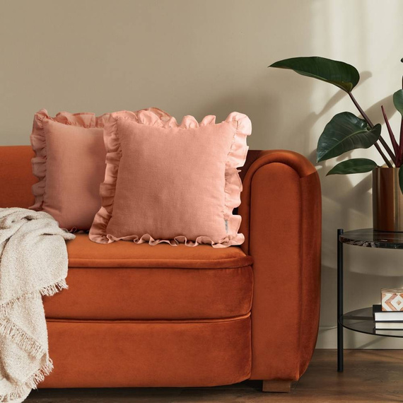 Avinion Poszewka lniana Eurofirany jasnoróżowy