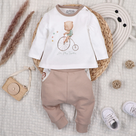 ABN-5589 Circus Bluzka niemowlęca Nini – 100% bawełna organiczna, bezpieczna dla skóry, polska produkcja