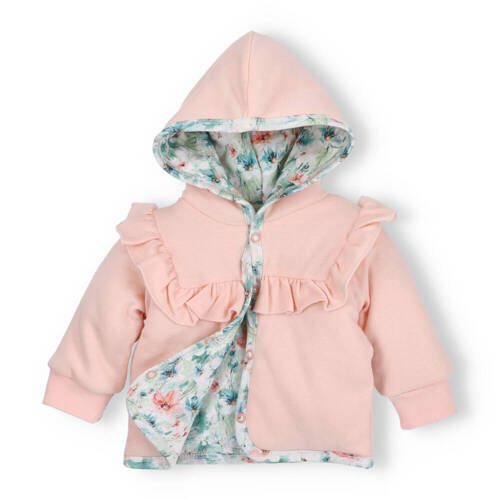 Flowers Kurtka dwuwarstwowa z bawełny organicznej Nini łososiowy