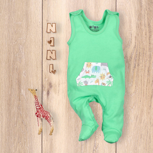 Sawanna Śpiochy z bawełny organicznej Nini zielony