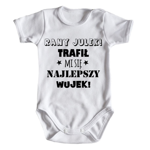 Body krótki rękaw "Najlepszy Wujek" Moocha biały