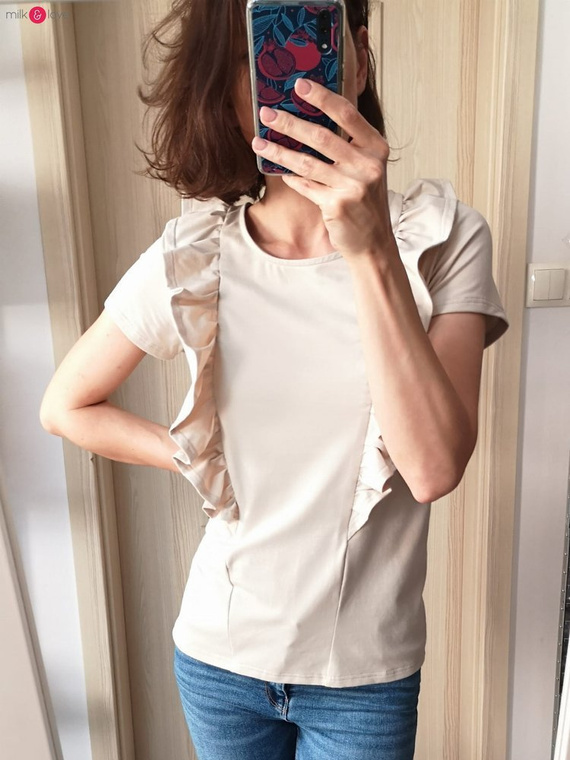 Milky Waves bluzka do karmienia z krótkim rękawem Milk&Love miętowy