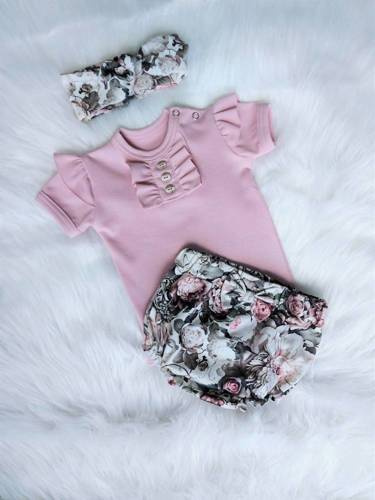 Renia Body z krótkim rękawem Bambarillo różowy