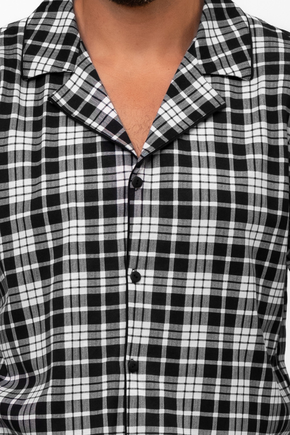 Piżama męska Klark – bawełna 100%, długi rękaw i spodnie Italian Fashion 