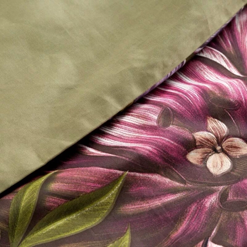 Nika 45 pościel satynowa kwiaty Eurofirany zielony