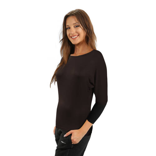 Andrea Bluzka damska kimono Sesto Senso brązowy