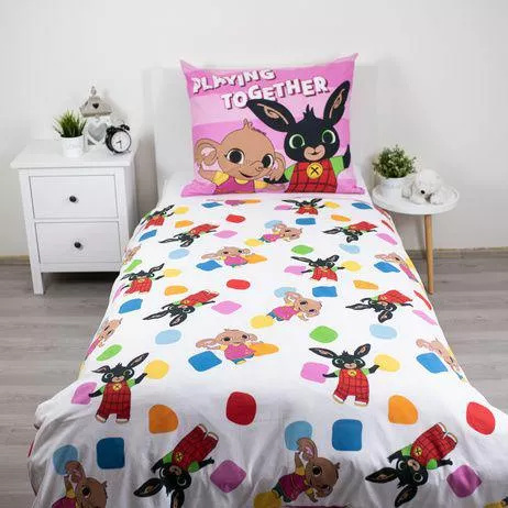 Pościel bawełniana Królik Bing i Sula 140x200 Jerry Fabrics