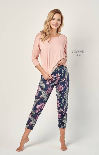 3000 Vivian Piżama Damska Taro - różowy pudrowy