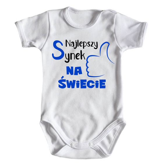Body krótki rękaw "Najlepszy SYNEK na świecie" Moocha biały