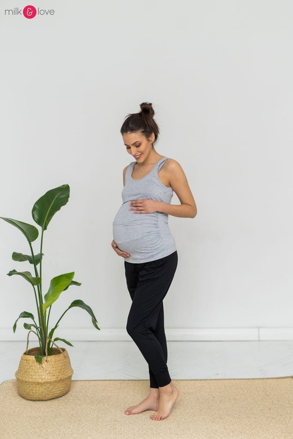 Spodnie ciążowe joggersy Milk&Love czarny