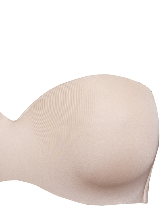 1580 Biustonosz push-up Fantastic – bandeau, mikrofibra Sielei beżowy 