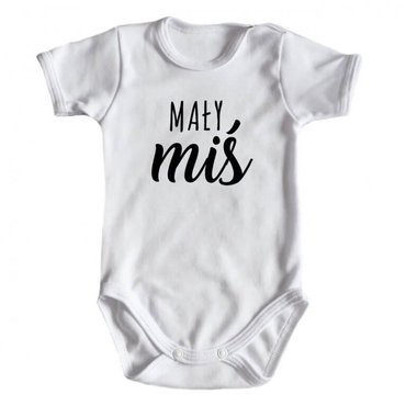 Body krótki rękaw "Mały miś" Moocha biały