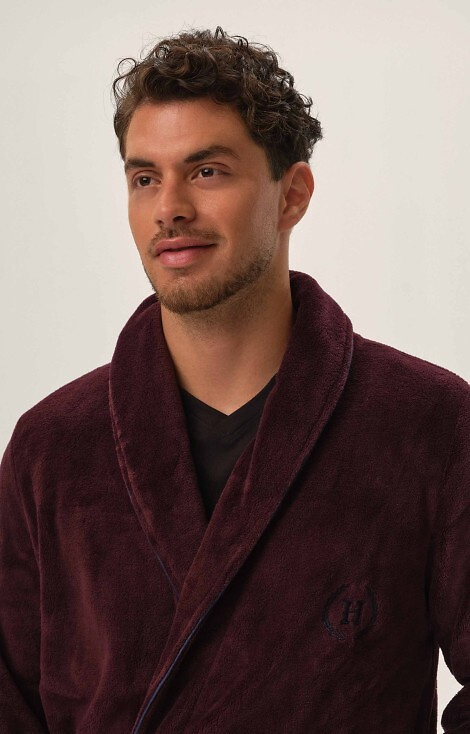 41935 Hustle Szlafrok Męski Henderson- mahoń