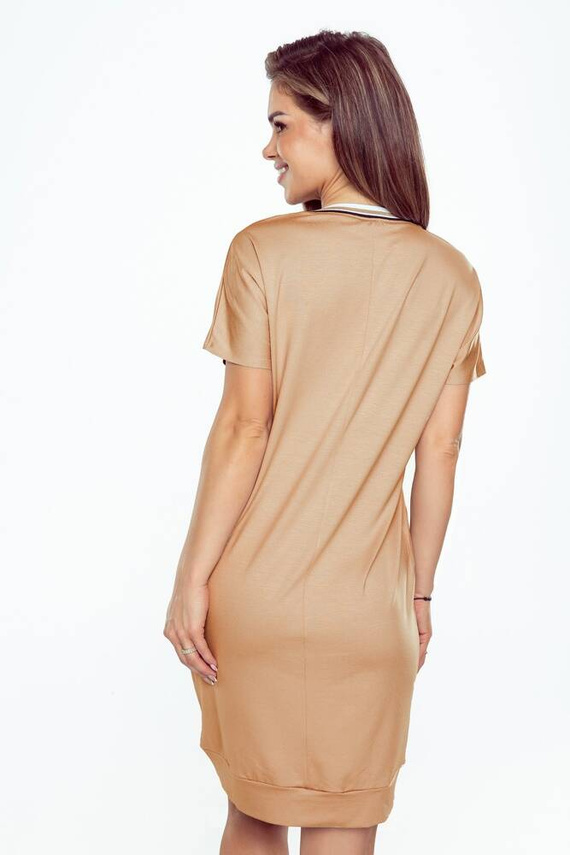 Fleur tunika damska krótki rękaw Eldar -beżowy