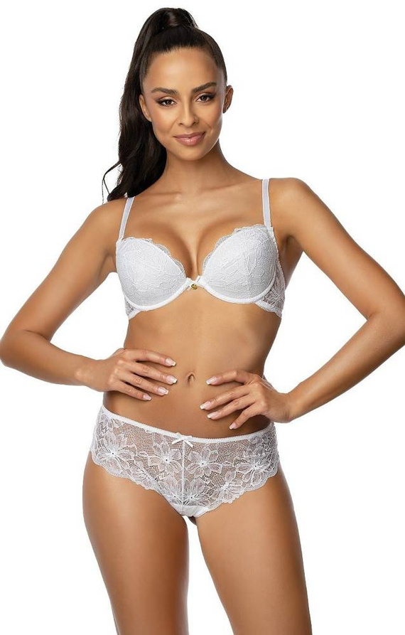 M-0196/1 Nell Biustonosz Push-up Mat biały