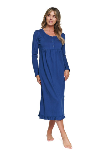 Koszula Nocna Doctor Nap 7318 100% Bawełna Do Karmienia Ciążowa- indigo
